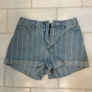 RVCA Striped Demin Shorts